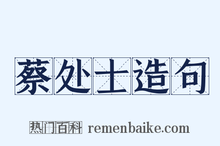 蔡处士造句是什么意思的图片